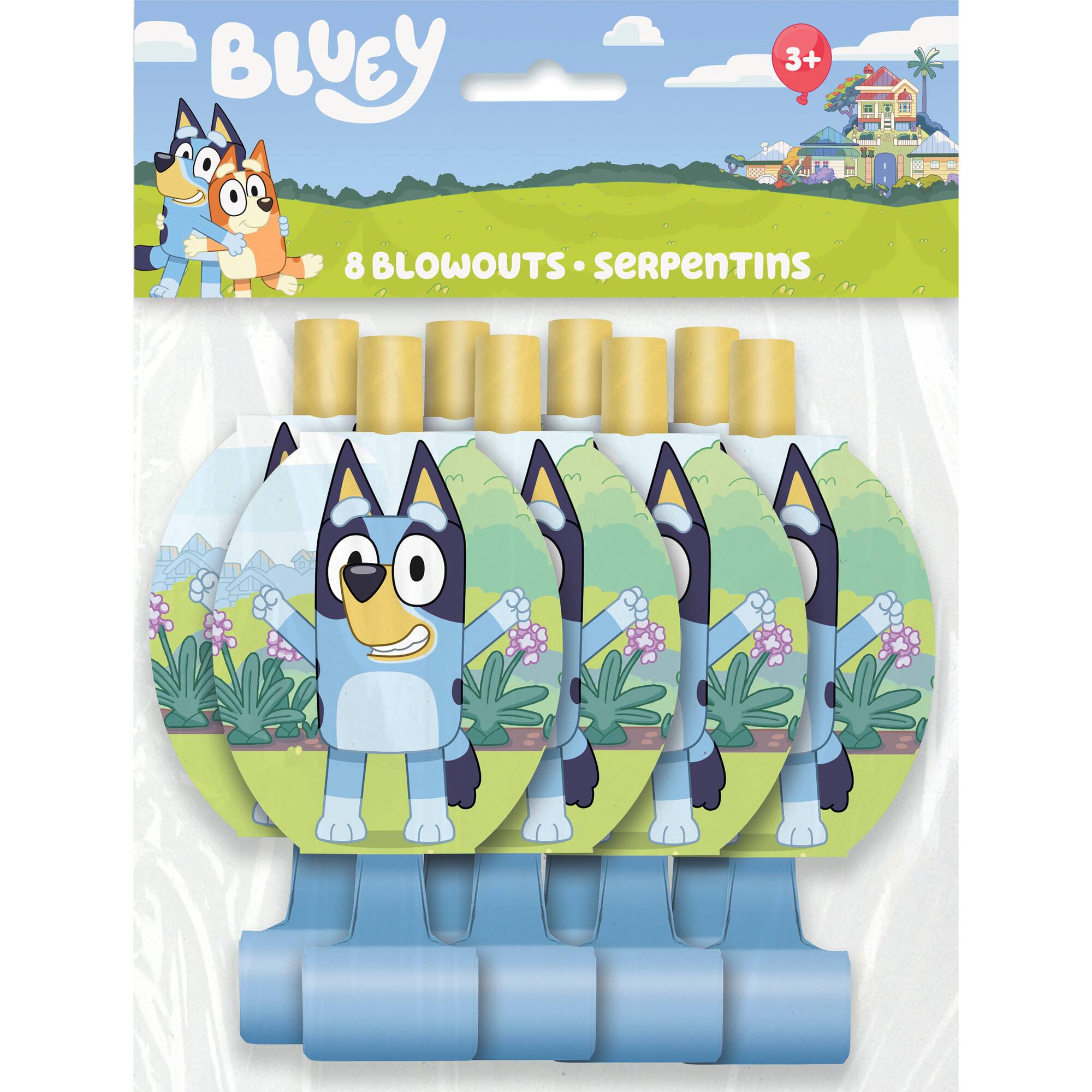 Bluey Party Blowouts, 8ct.